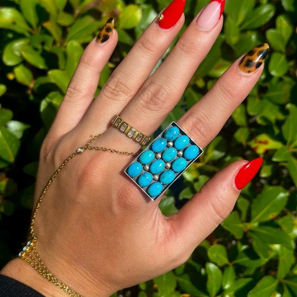 Rectangle Turquoise Ring - Picture 1 of 2